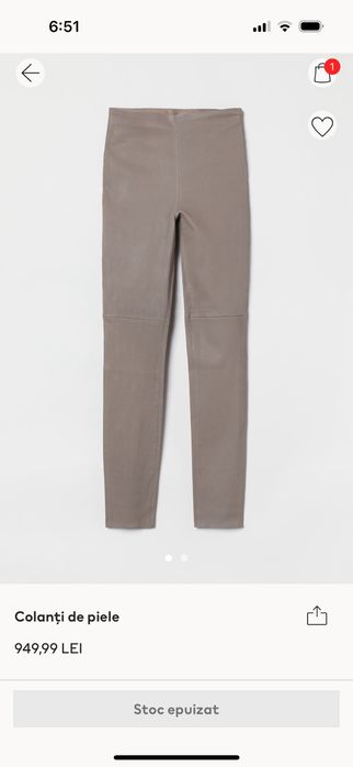 Colanti/pantaloni  din piele naturala