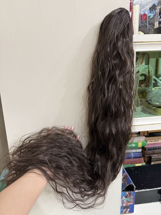 Биопротеиновые волосы/ хвост кудрявый