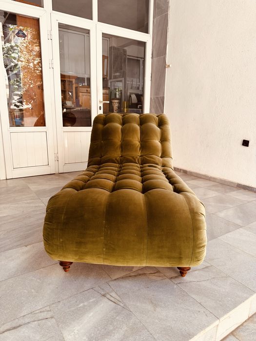 Дизайнерска лежанка Chaise Longue – арт деко / постмодерн / кадифе