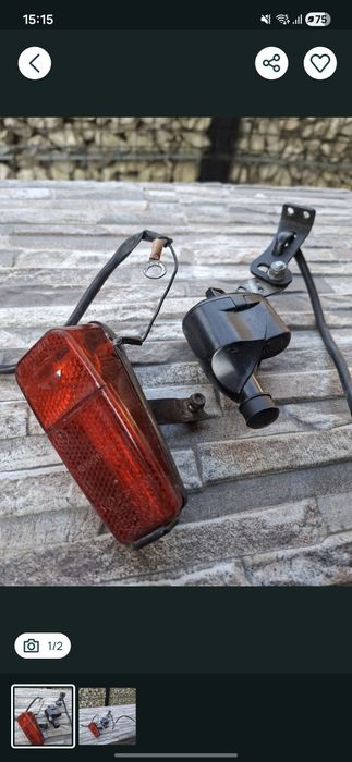 Dinam+stop bicicleta.