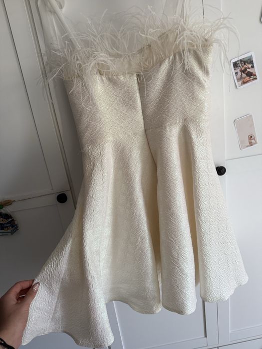 Бяла къса рокля Junona