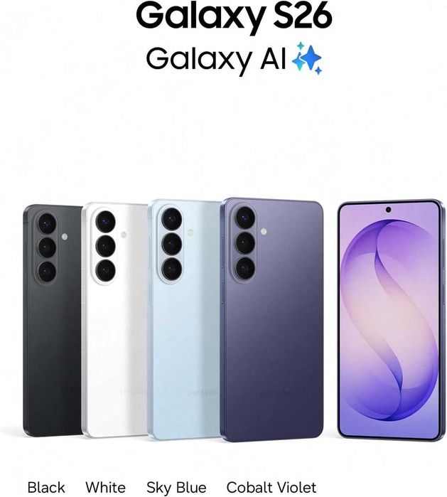 Нов!2г Гаранция! Samsung S26 S942 5G 512GB Black, White, Blue, Violet