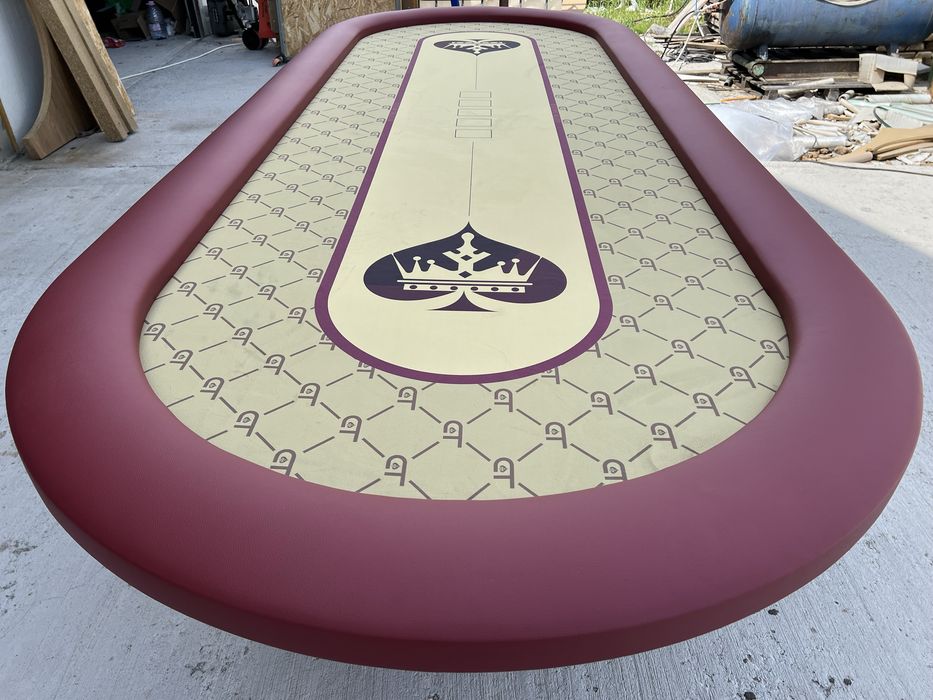 Masa POKER 12 persoane cea mai mare masa din lume CustomTables.eu #masapoker #pokertable #customtableseu Fabricant mese poker customizate
