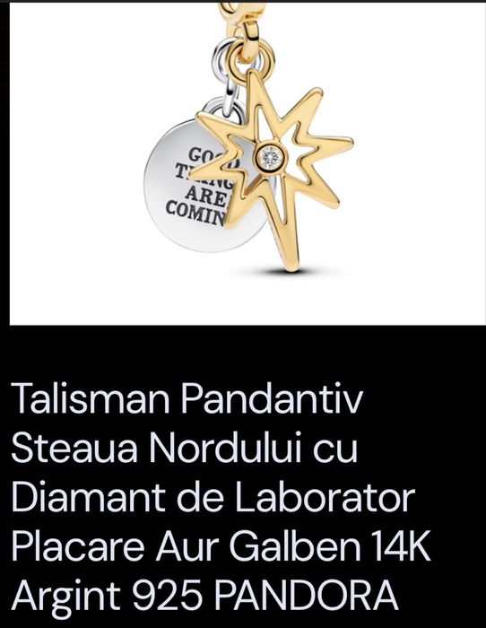 Pandantiv Pandora original argint aur diamant