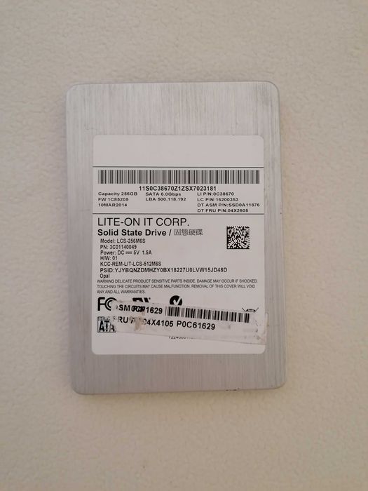 SSD 256 Gb Lite-On  250Gb