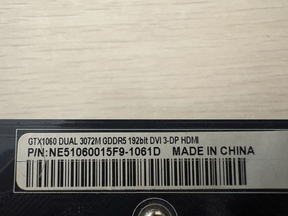 GTX 1060 3gb за 25к тг