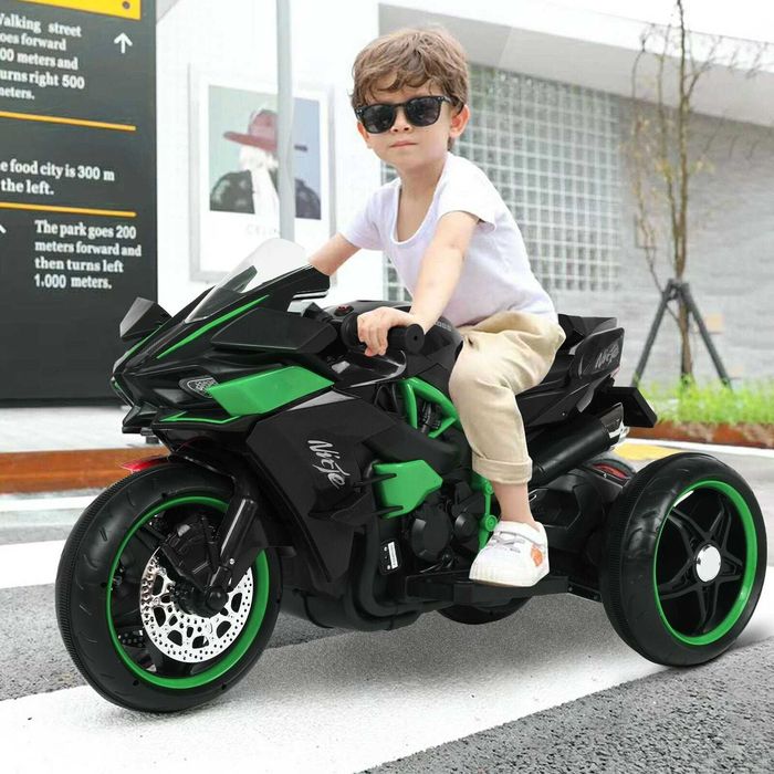 Акумулаторен МОТОР Ninja Duo 12V - 3 меки гуми с Кожена седалка