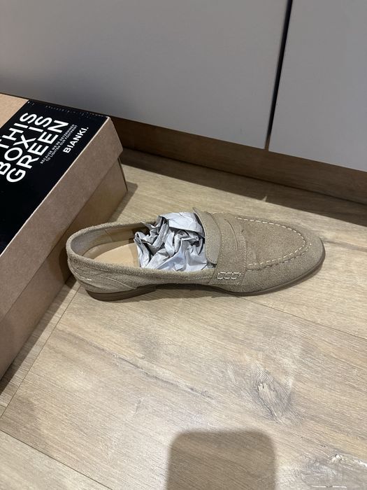 Бежови мокасини Bianki