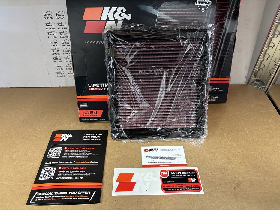 K&N КиН KN панелен спортен филтър KN BMW F20 F30 120d 320d 33-2990