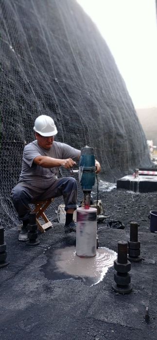 Сверление отверстий сухое и установка вентиляции