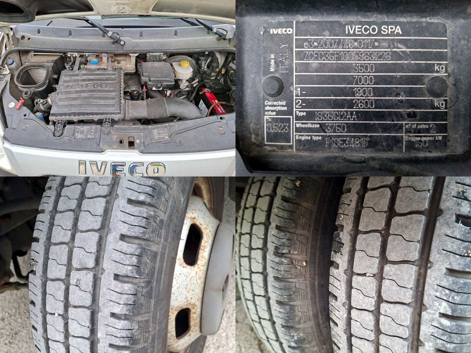 IVECO DAILY 35C21 3.0HPI 210 к.с. ТОП състояние - падащ борд въздушни възглавници 3.5 тона