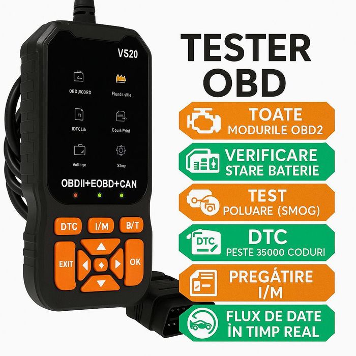 Tester auto diagnoza OBD2 citire stergere coduri V520