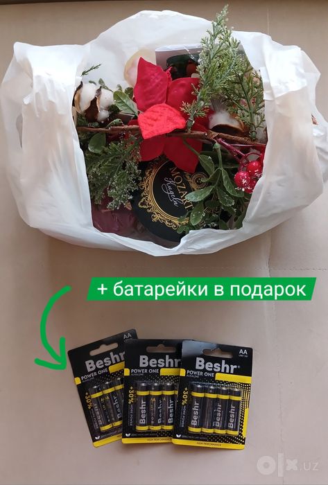Новогодние и рождественские украшения (+ батарейки в под