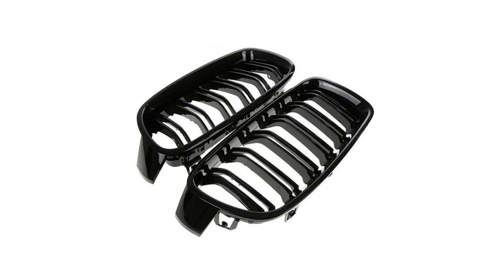 Set 2 grile duble, negru lucios, M Design pentru BMW F30