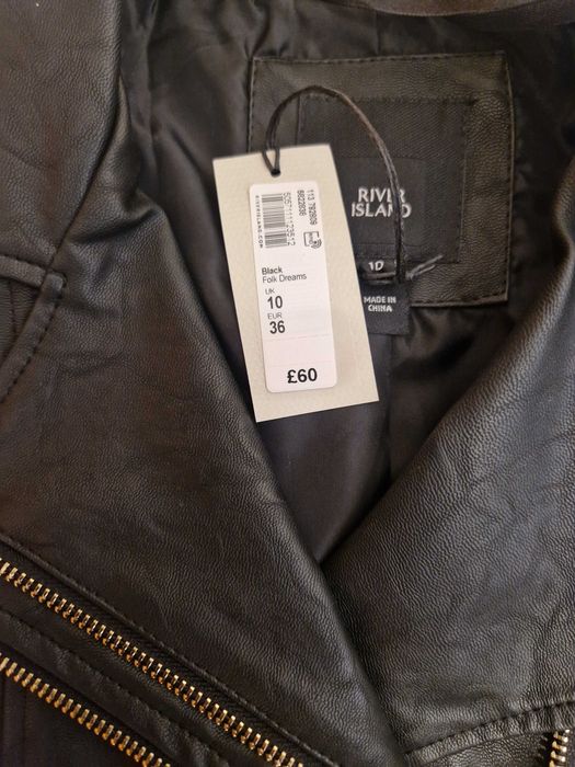 Geacă Biker River Island Nouă cu Etichetă