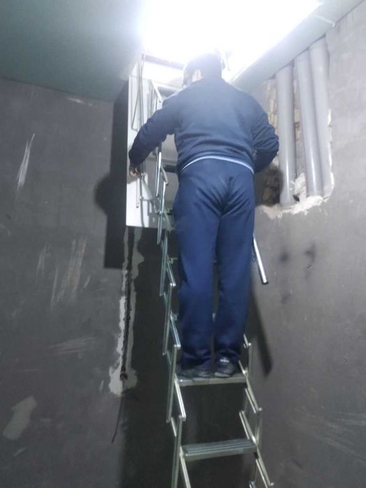 Мансардно-чердачные складные лестницы с регулировкой по высоте до 5 м.