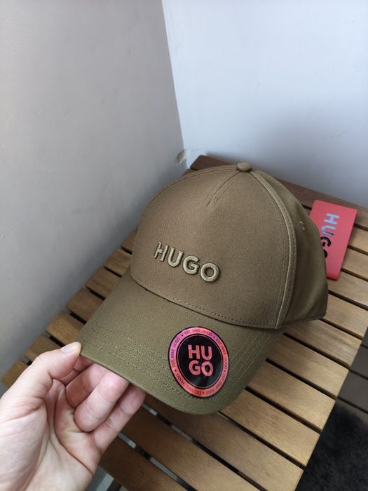 Hugo Jude șapcă unisex culoare kaki noua originala