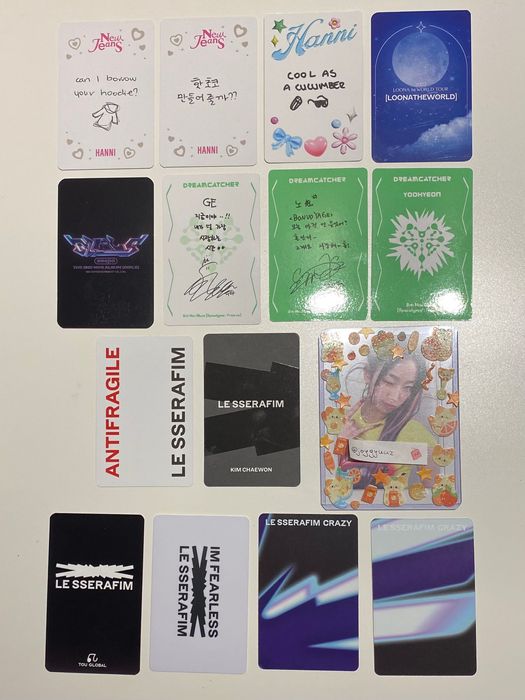 Newjeans, loona, aespa, dreamcatcher, lesserafim фотокартички