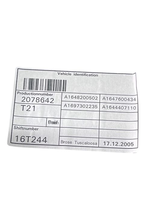 Macara Geam Dreapta Spate Mercedes-Benz M-Class Ii W164 2005 - 2012 A1648200502