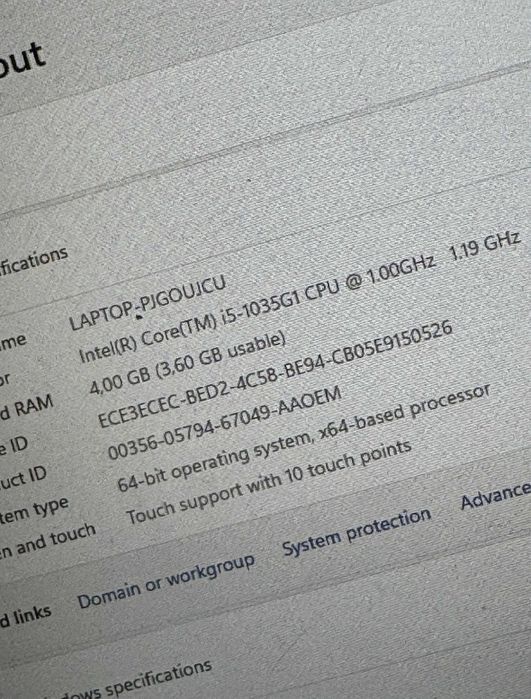 Microsoft Surface laptop Go (cu touchscreen)