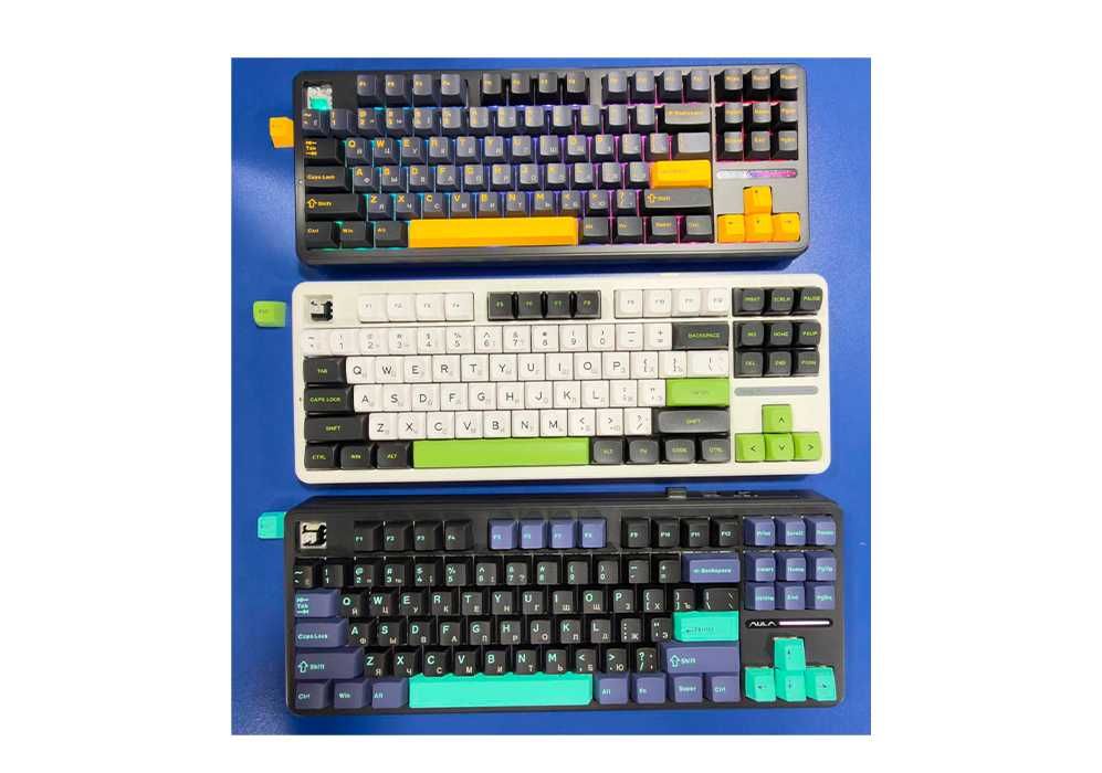 Механическая беспроводная клавиатура Aula F87 pro RU/EN оригинал