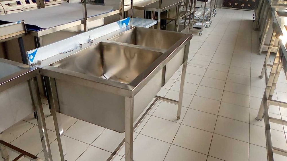 Мойка 3х секционная нержавейка кухня ресторан