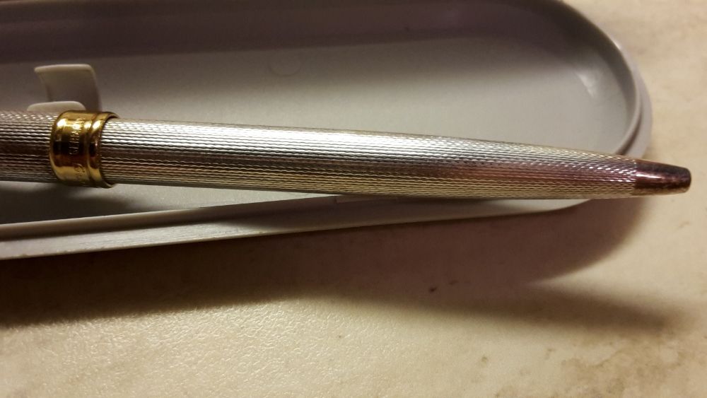 GOLDRING-Стара сребърна писалка и златно покритие