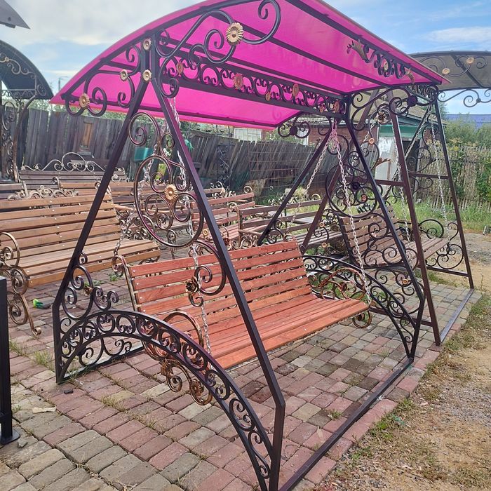 качеля садовая кованая