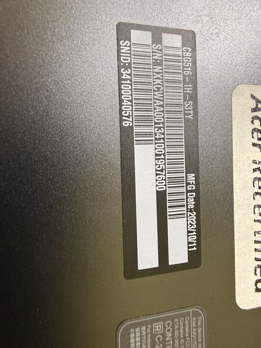 Acer chromebook 516 GE