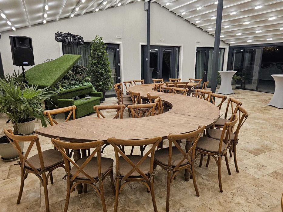 PROMOTIE_Mese Modulare Serpuite, Serpentine  lemn pin retro boho