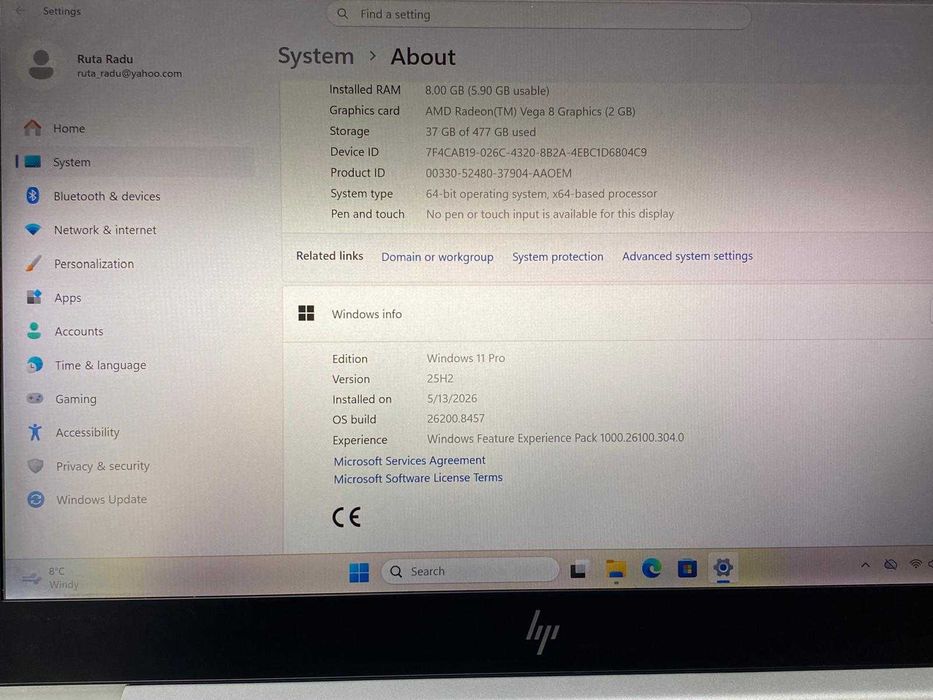 Notebook HP Elite Book 745 G6 AMD Ryzen 5 + Docking Station