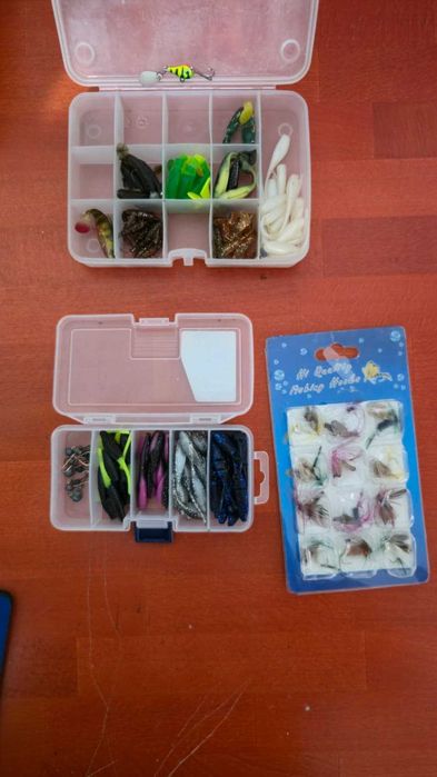 Set complet pescuit spinning – mulinete, lansete, voblere, lingurițe