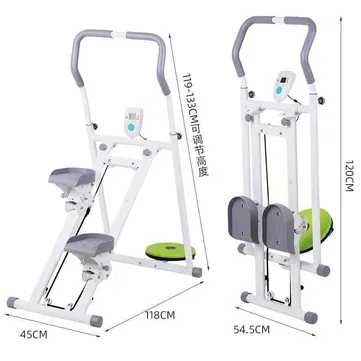 Uyga stepper trenajor displeyli, tutqichli, ixcham kardio sport modeli