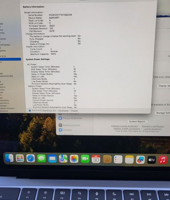 Macbook Air M2  13 dyum yangi  spacegray 8GB/512GB sotiladi