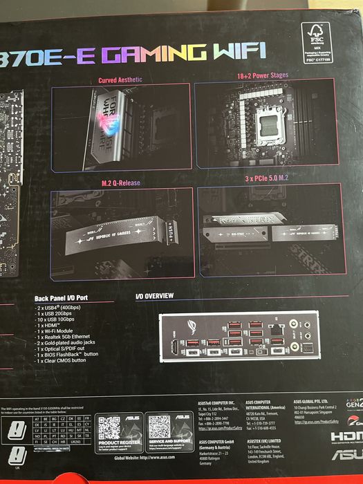 ASUS ROG Strix X870E-E Gaming WiFi AMD RYZEN AM5 AI ready