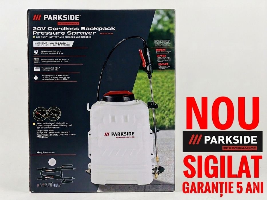 NOU/Sigilat/Garanție Parkside Performance 20V Pulverizator cu presiune Pompa de stropit electrica/vermorel/atomizor baterii acumulator-peste Ruris