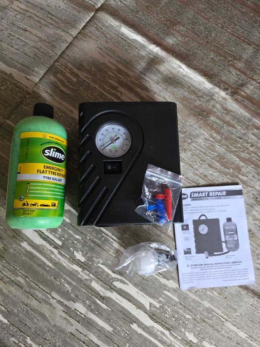 Компресори за гуми плюс пяна на марката SLIME