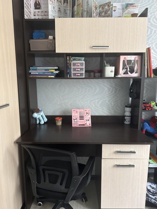 Парта с полками компактрая цвет черная