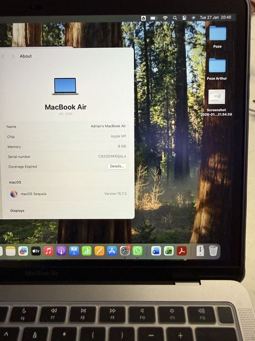 Vând MacBook Air 13” cu SSD de 256 GB