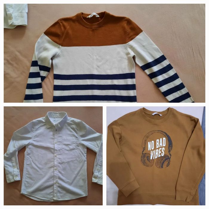Риза Zara, пуловер H&M, блуза Mango