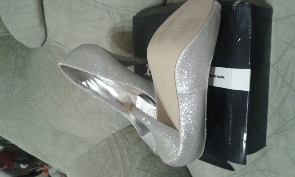 Сребристи официални обувки