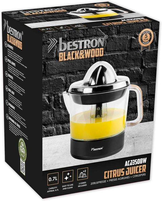 Електрическа сокоизстисквачка за цитруси Bestron, 0,7L