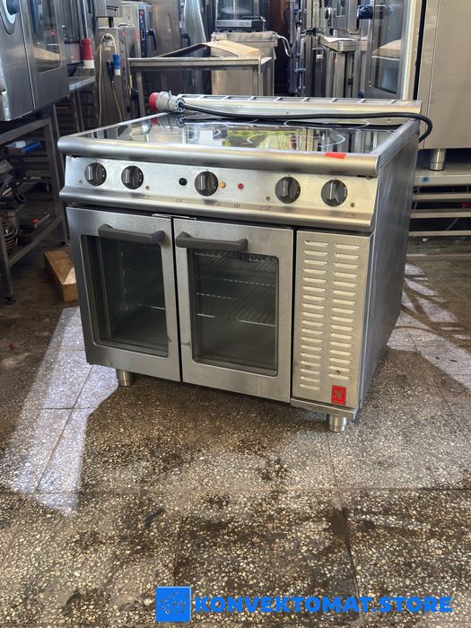 Професионална Индукционна Печка Falcon E3913i 4 Зони с Конвекционна Фурна 20kW