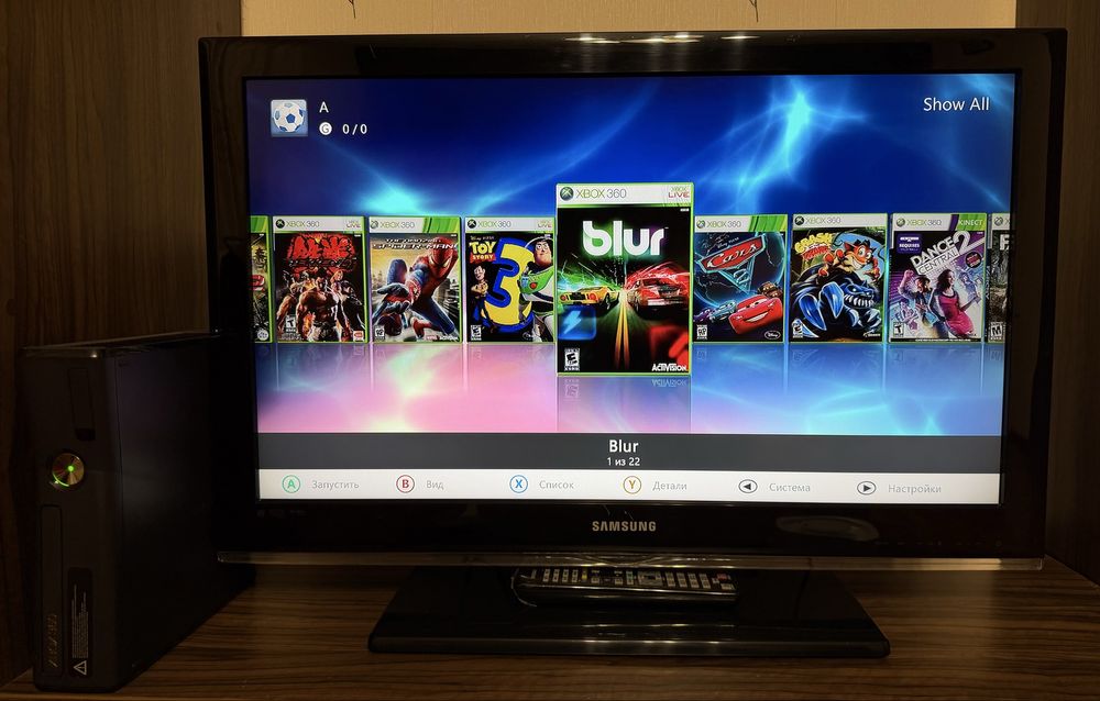Xbox 360 SLIM + игры прошитый