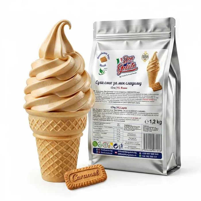 Сухи смеси за сладолед Don Gelato – Премиум качество с мляко, 12 вкуса