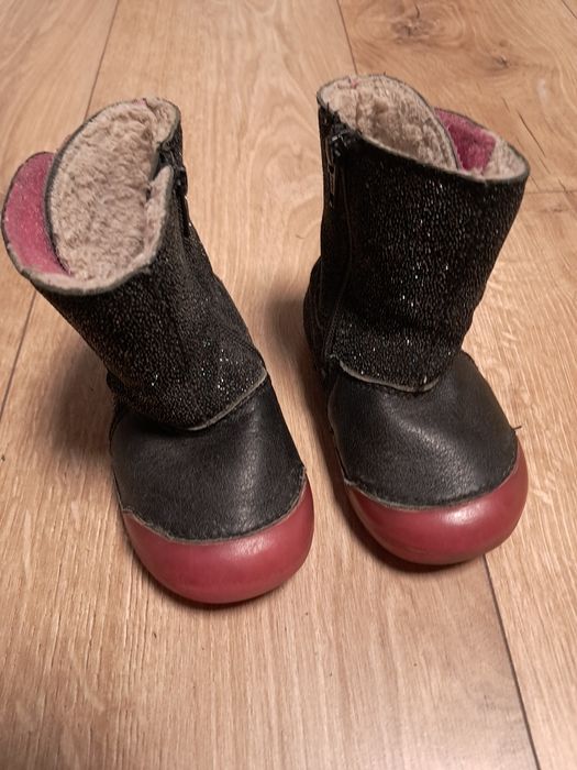 Cizmulițe D.D.Step pentru fetite, din piele, marimea 20, interior 13cm