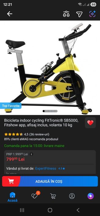 Bicicleta fitness Fitronic SB5000