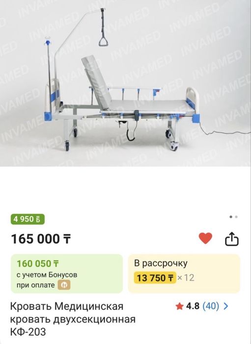 Кровать медицинская