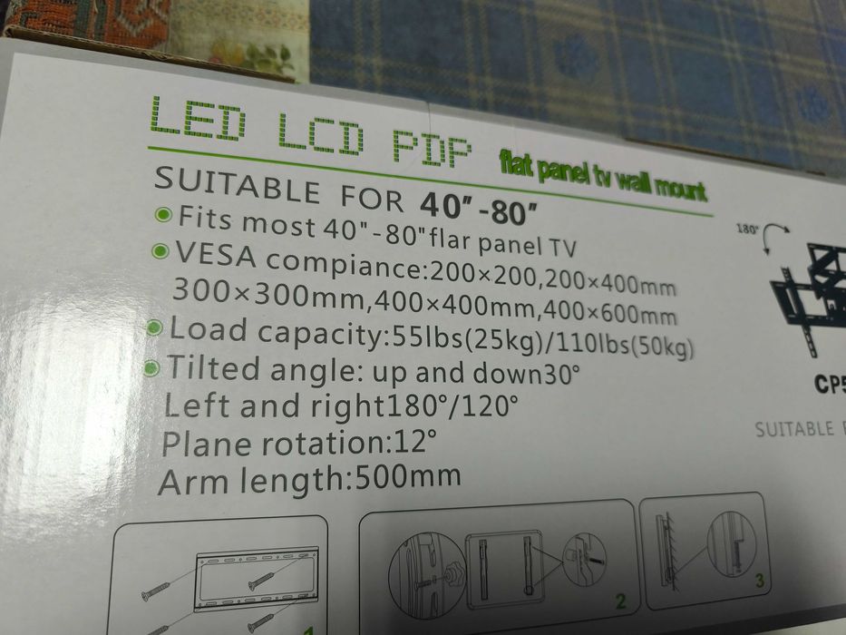 Suport TV reglabil 40 - 80 inch, max. 50 kg