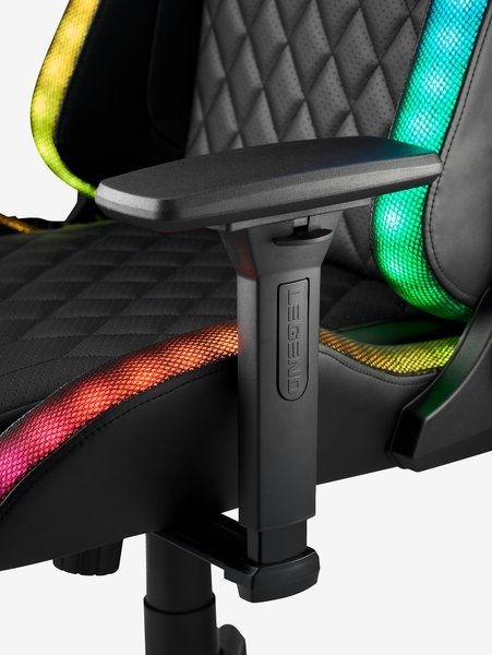 Геймърски стол RANUM с LED черна изкуствена кожа/черно
Геймърски